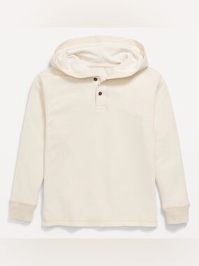 Old Navy Boys Cozy Hooded Henley Sweater